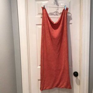 Echo gold striped infinity scarf.